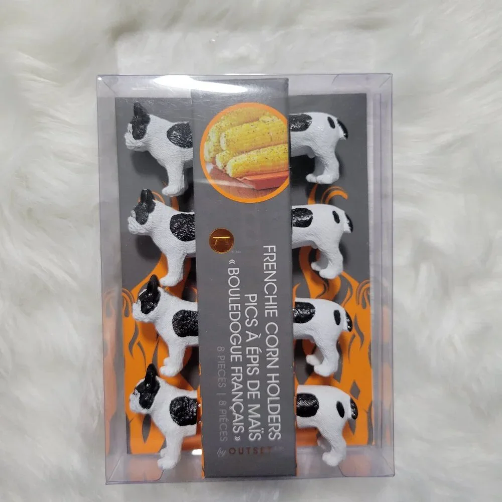 French Bulldog Corn Holder Set
